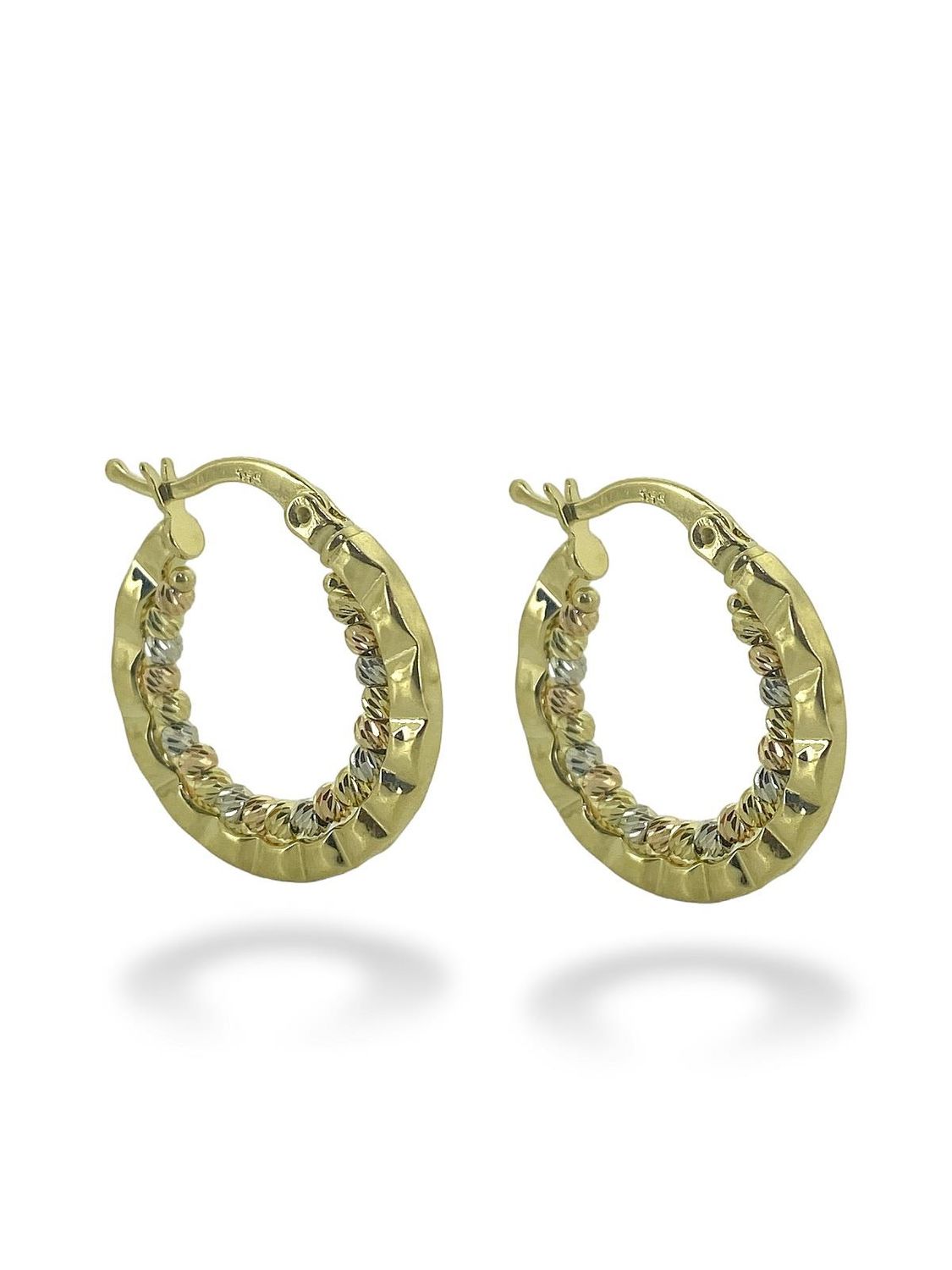 14K Gold Dorica Italian Style Daily Hoop Earrings