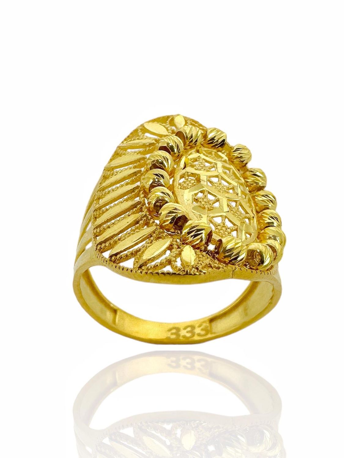 8K Gold Maraş Model Pen Doric Ring