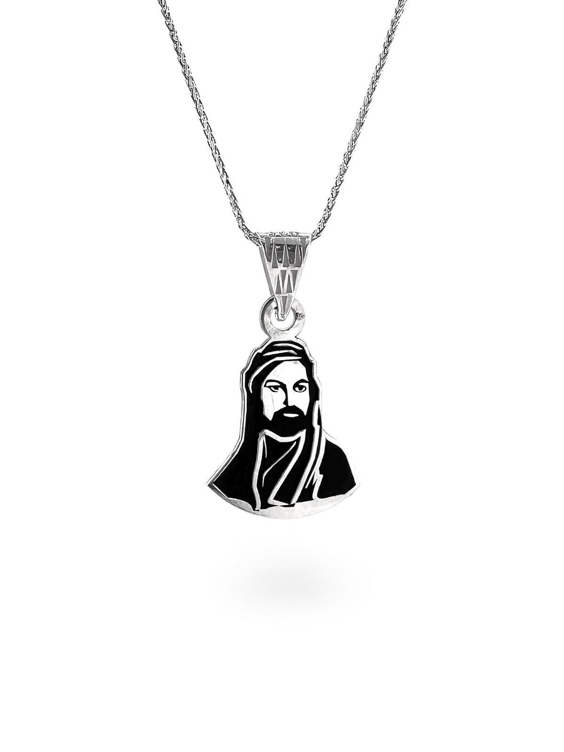 Hazrat Ali 60 cm Long Fox Tail Chain 925 Sterling Silver Necklace