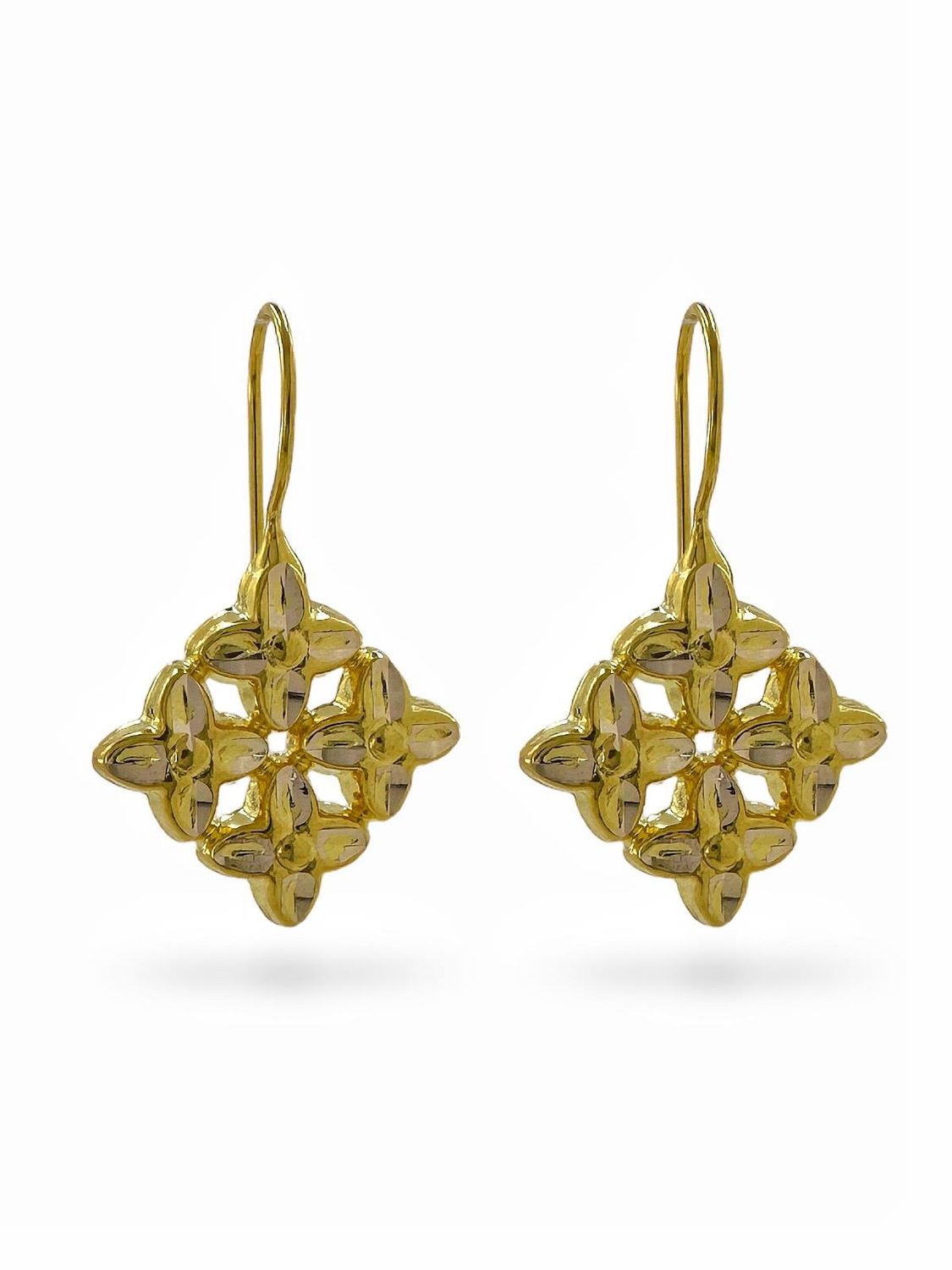 Nostalgia Four Star Classic 14K Gold Earrings