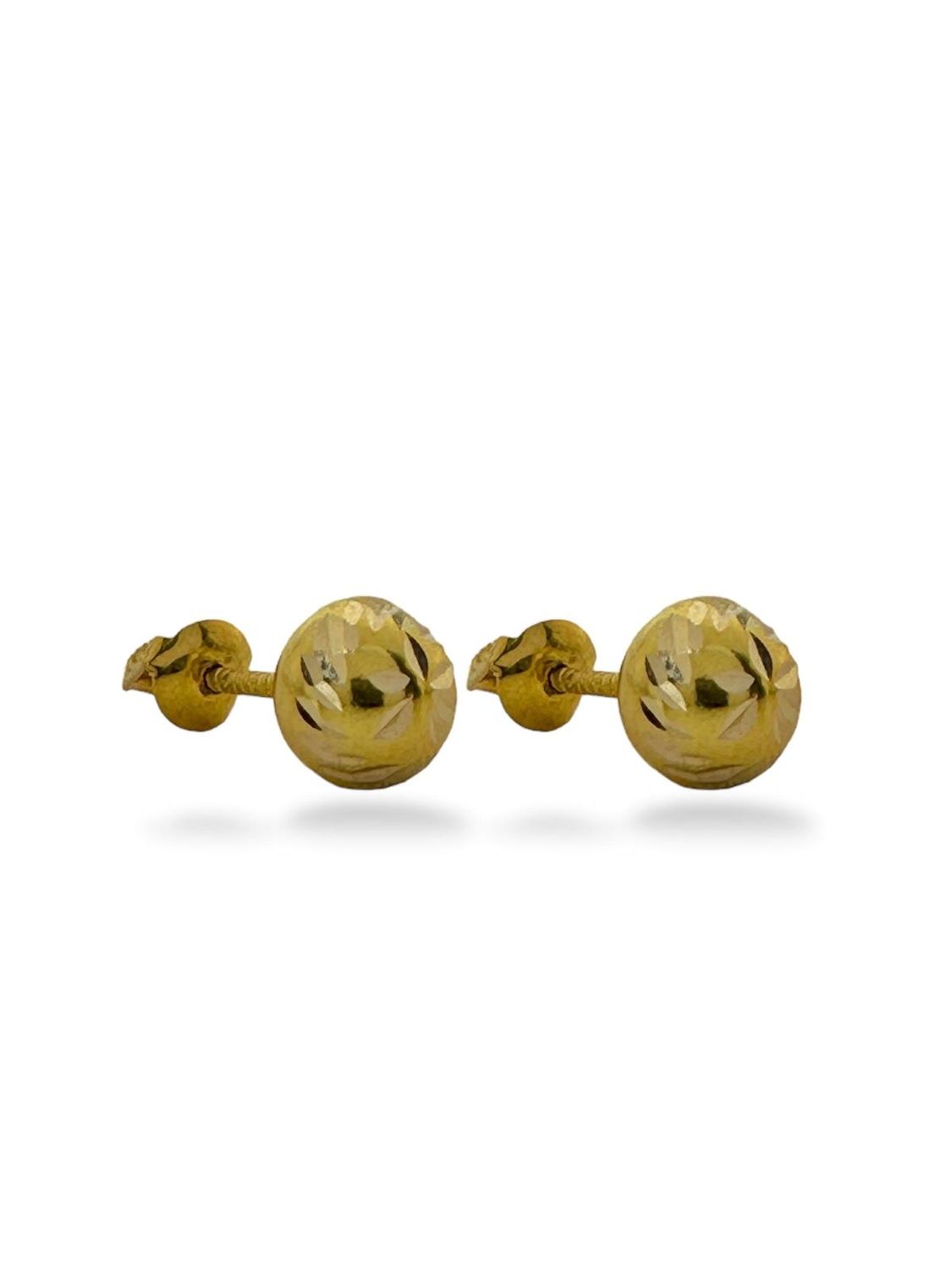 Classic Chickpea 6 mm Stud Earring with Pen 14 Carat Gold