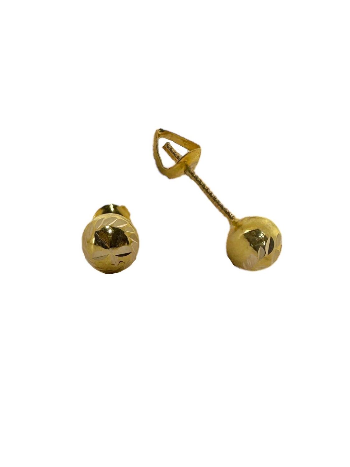 Classic Chickpea 4 mm Stud Earring with Pen 14 Carat Gold