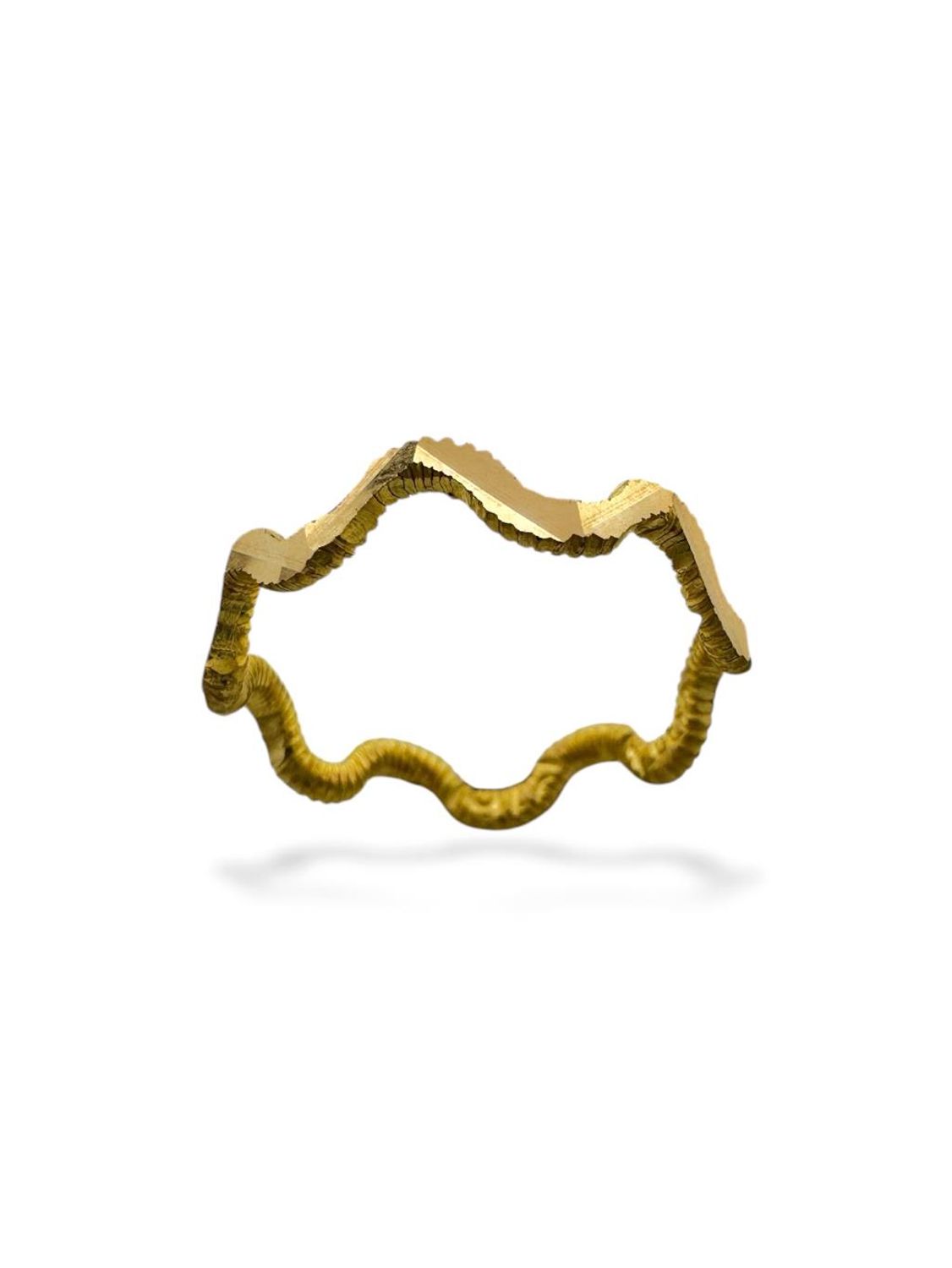 22 Ayar Altın Zikzak Ajda 2 mm Çok Şık Alyans Yüzük