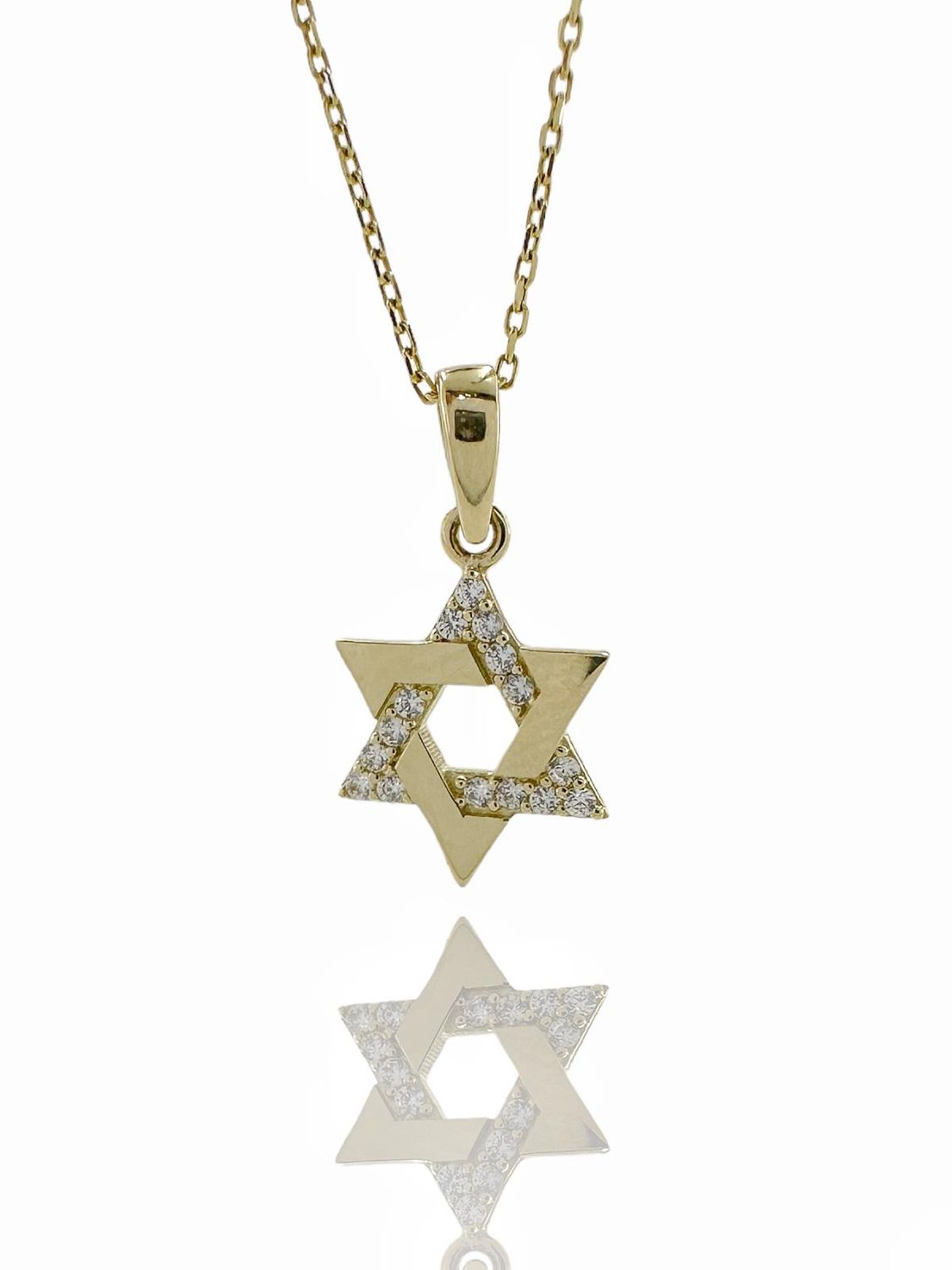 Tiny Star of David Gold Necklace 14 Carat