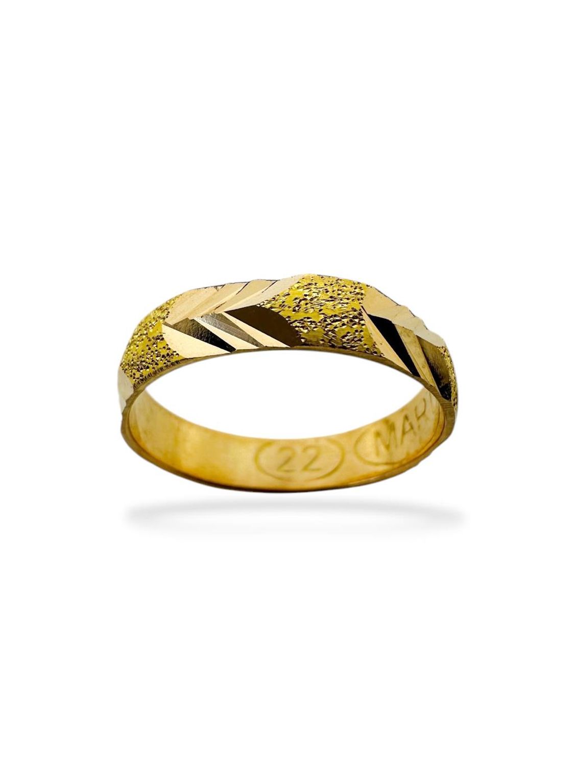 22 Ayar Altın 4 mm Burçak Modeli Çok Şık Alyans Yüzük