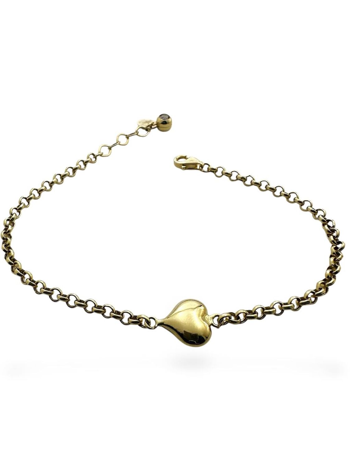 Kalp Taşsız Günlük Doch Zincir Altın Bileklik