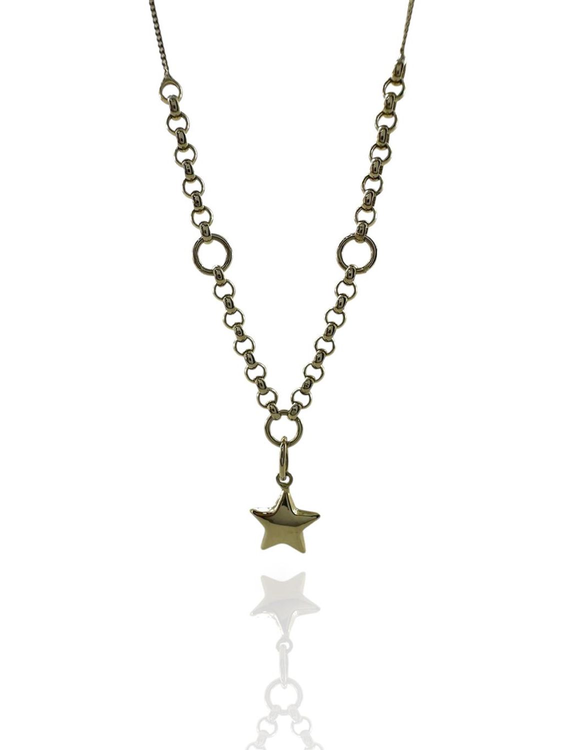 Yıldız Sallantılı Spot Gurmet Doch Zincir 14 Ayar Altın Kolye