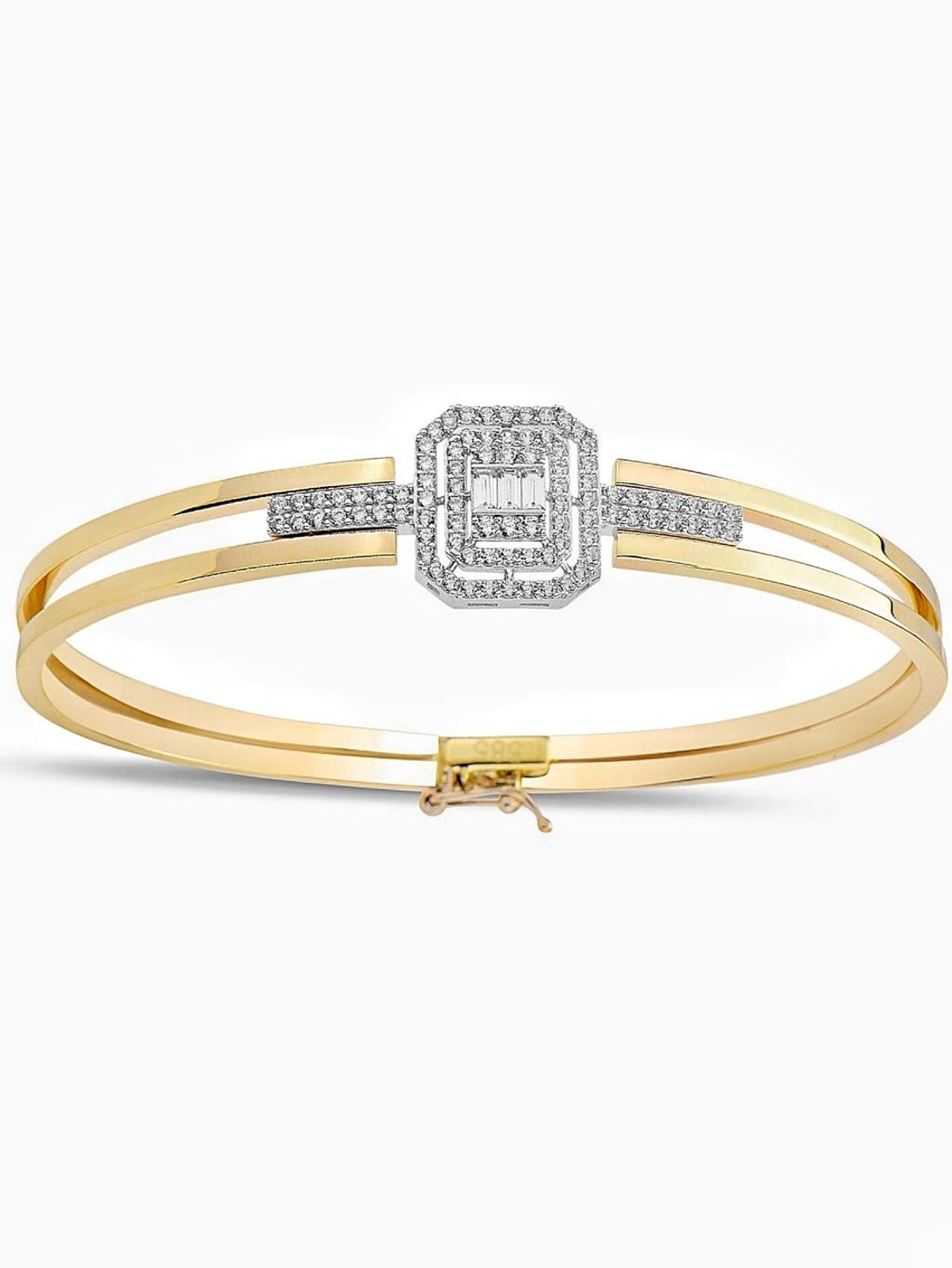 Pırlanta Tasarımı Üst Kalite Baget Kelepçe Altın Bilezik Bileklik