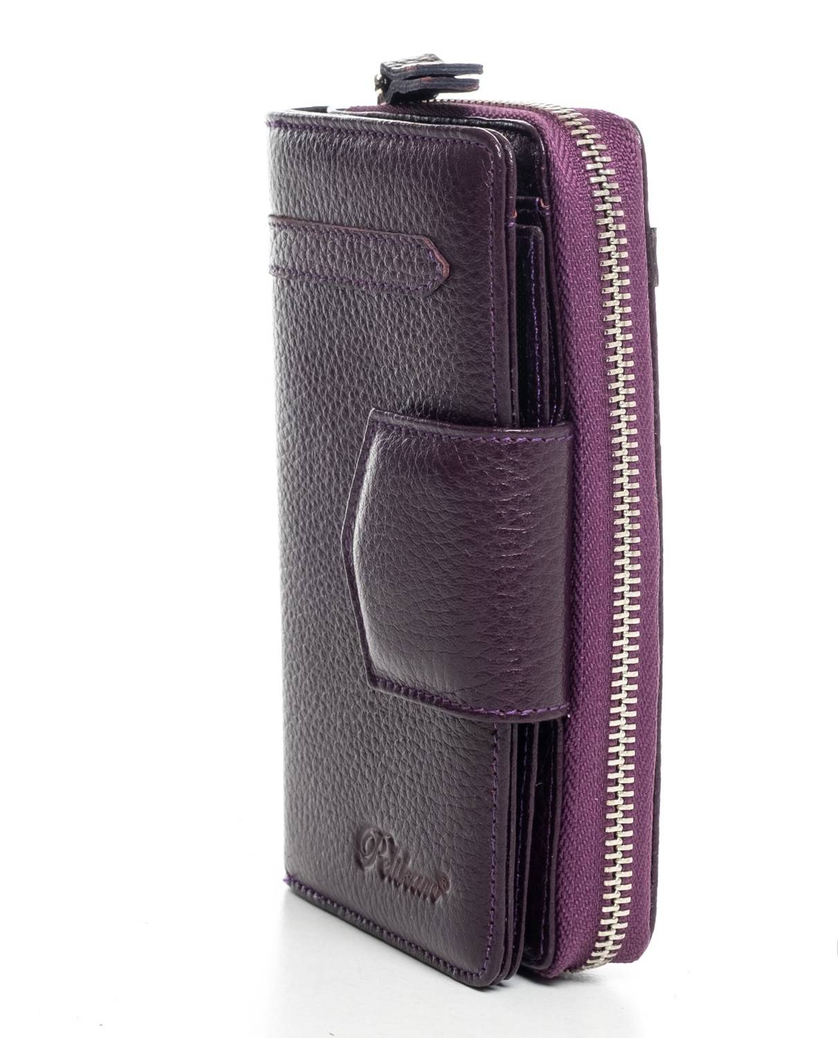 PEL-AT471 محفظة نسائية من الجلد البجعي (أرجواني)