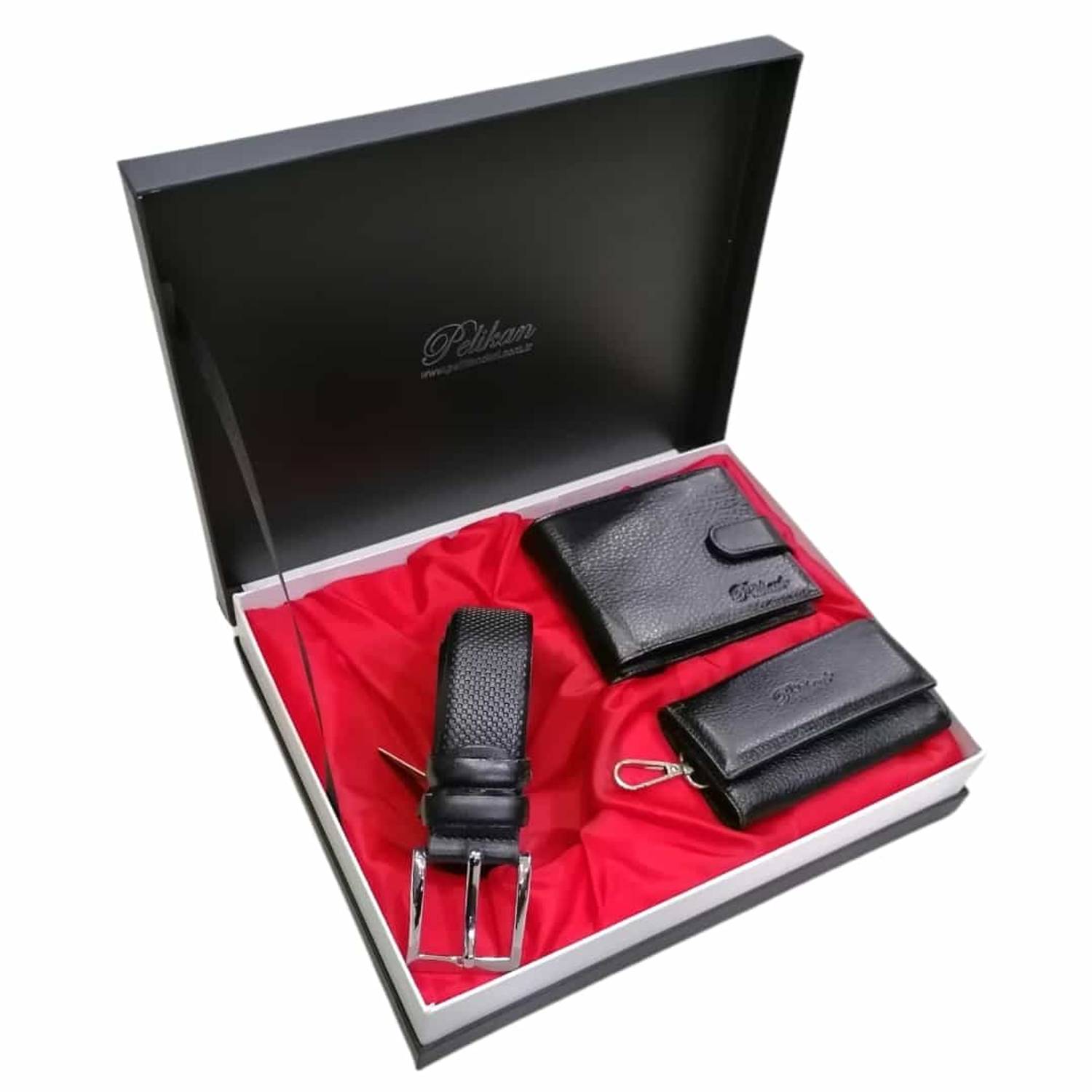 PELİKAN LEATHER SET OF 3 BLACK