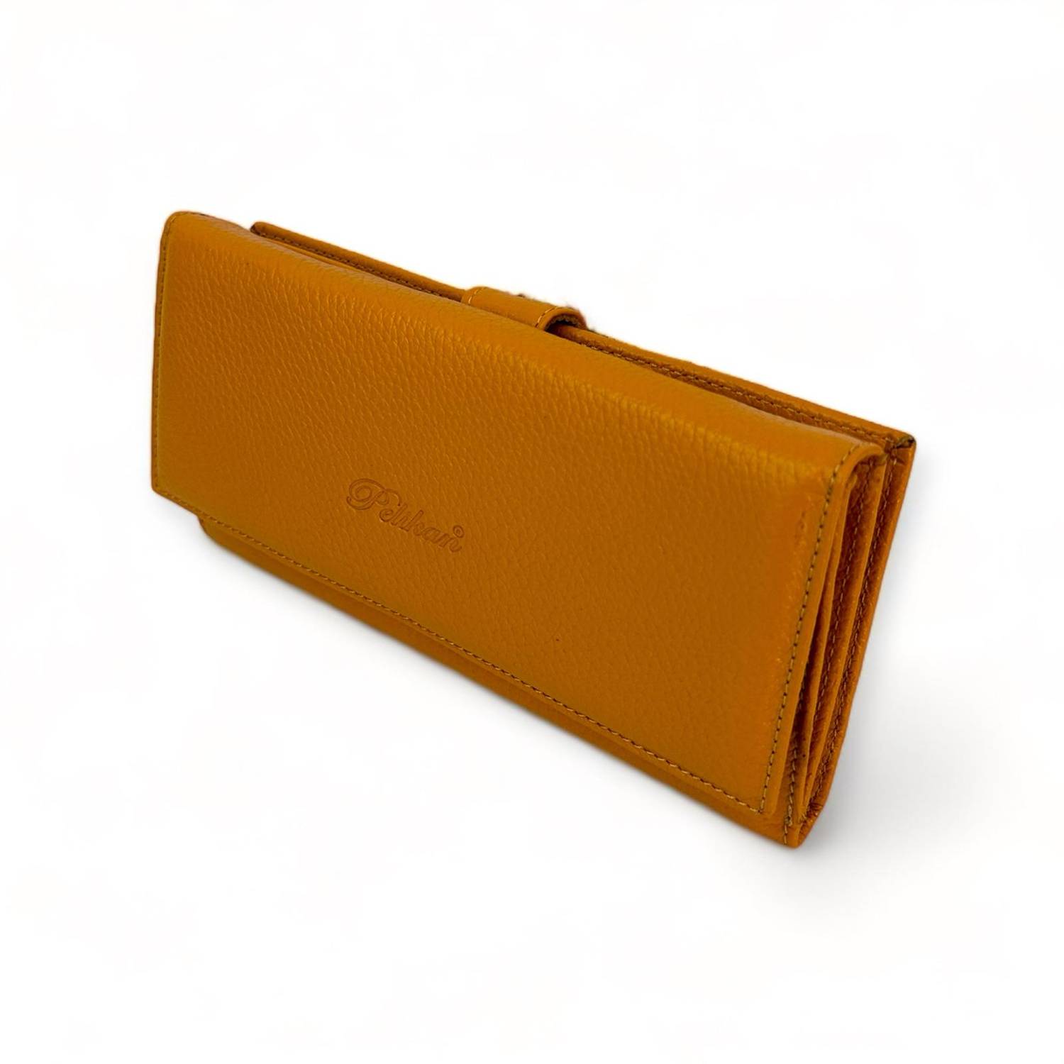 PEL-AT464 PELİKAN DERİ BAYAN CÜZDAN (HARDAL)
