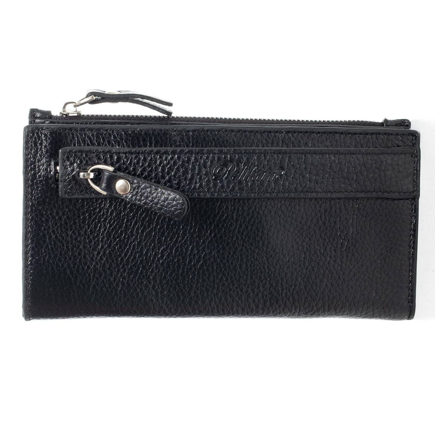 Мужская и женская чёрная кожаная бумажник PELİKAN DERİ UNİSEX, оригинальное качество, удобное использование, множество отделений для карт и денег