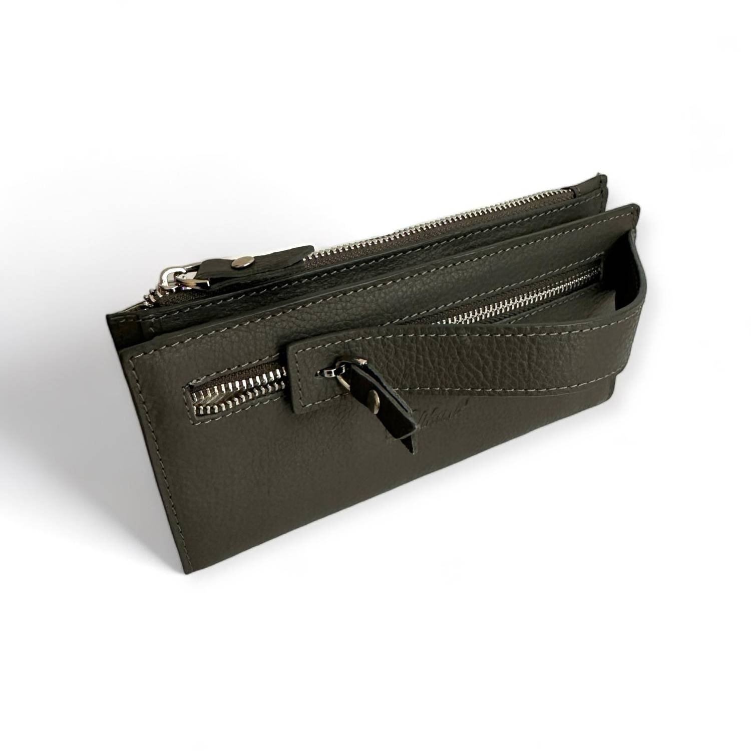 Гаманець PELİKAN DERİ UNİSEX МОДЕЛЬ (СІРИЙ) – 100% оригінал, якісний дизайн, 9 відділень для карт, 1 відділення для банкнот, зручний і стильний