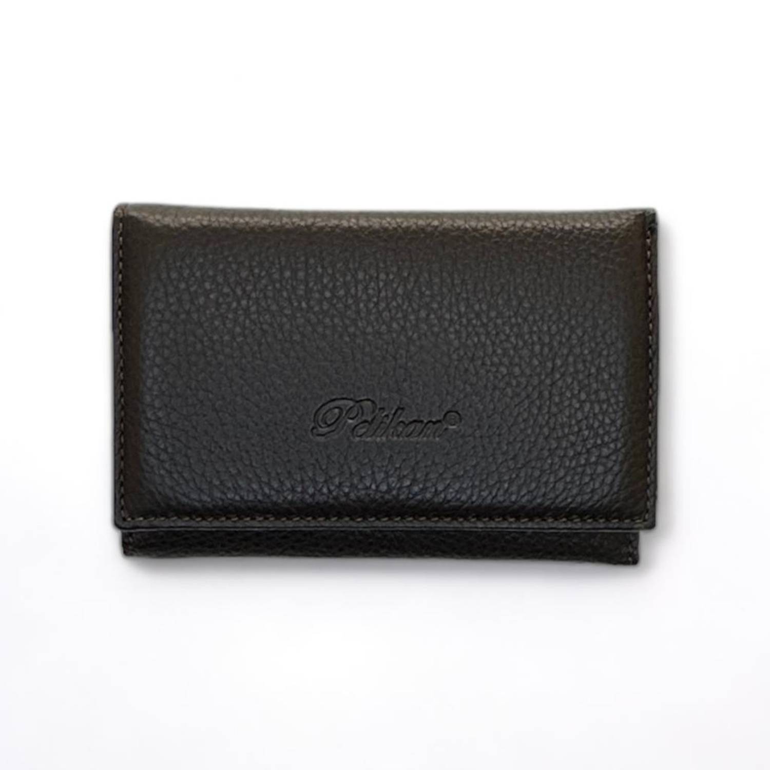 Жіночий гаманець PELIKAN з натуральної коричневої шкіри, 8 слотів для карток, 5 прихованих кишень, двокамерний для купюр, гарантія якості