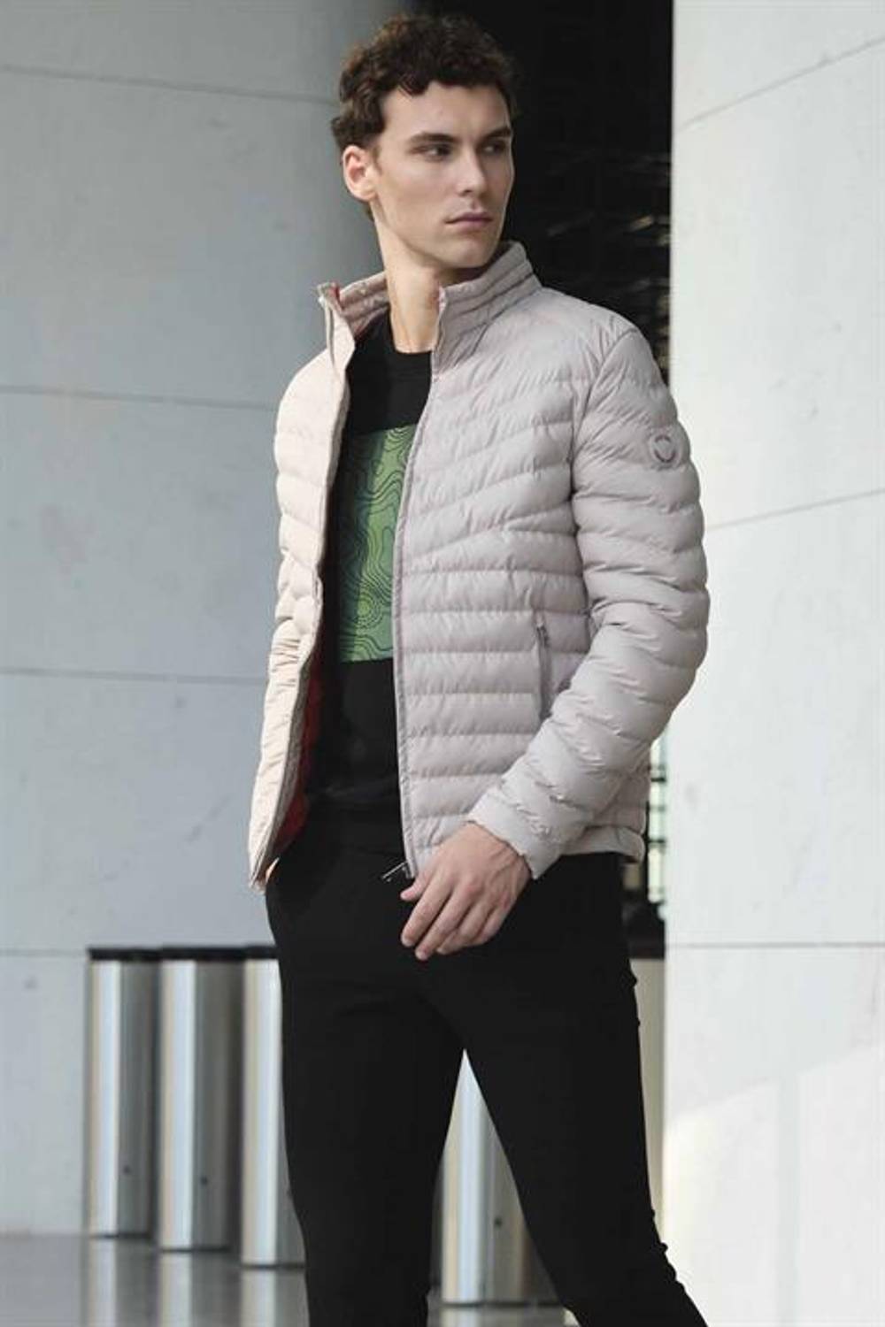 Чоловіча біла водовідштовхувальна вітрозахисна динамічна комфортна куртка-пуховик Morven