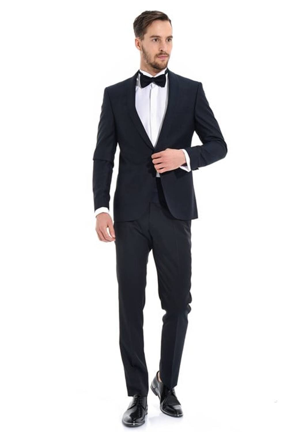  Morven Erkek Lacivert Marsilya Slimfit Jakarlı Smokin