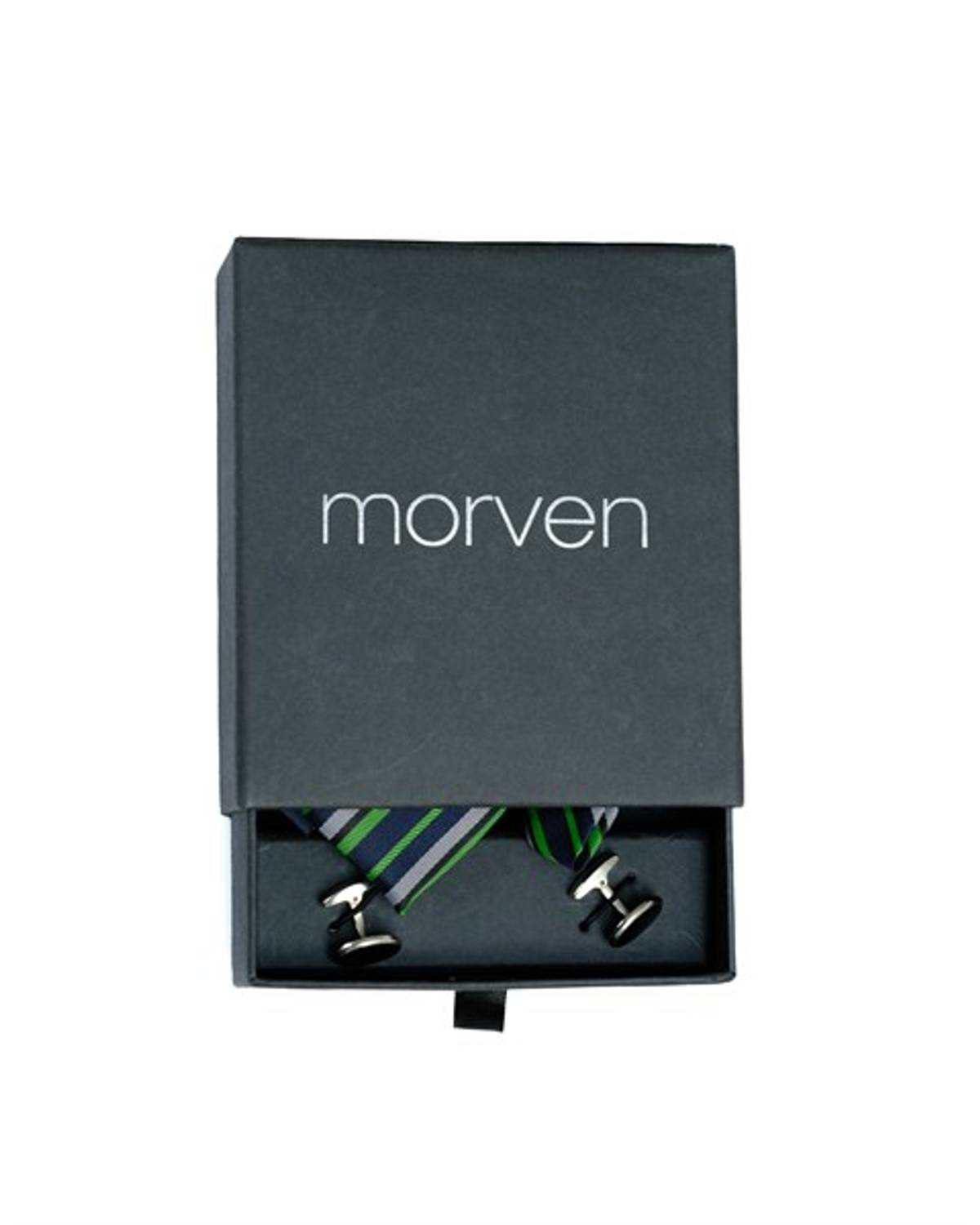  Morven Men's Light Green Gift Tie Cufflink Handkerchief Set