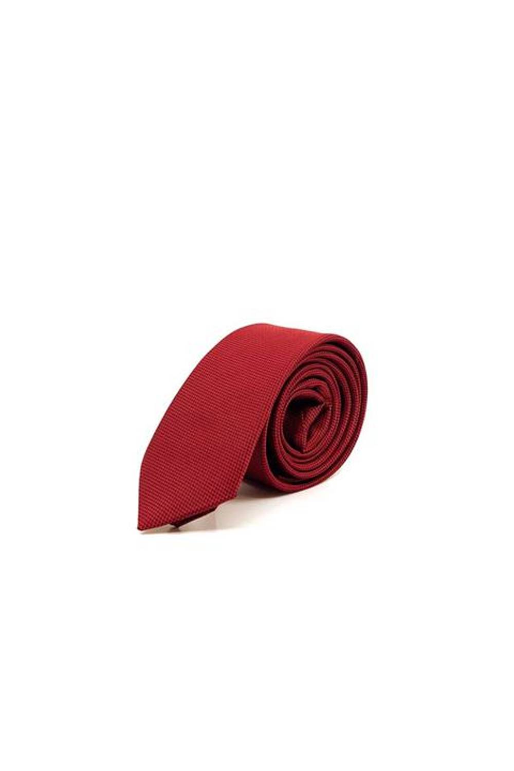 Morven Men's Red Jacquard Patterned Tie