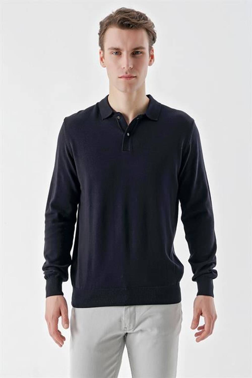 Morven Erkek Marine Basic Polo Yaka Dynamic Fit Rahat Kesim Triko