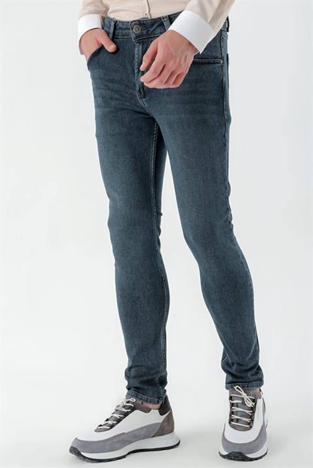 Morven Erkek KAHVE Denim Slim Fit Jean Kot Pantolon