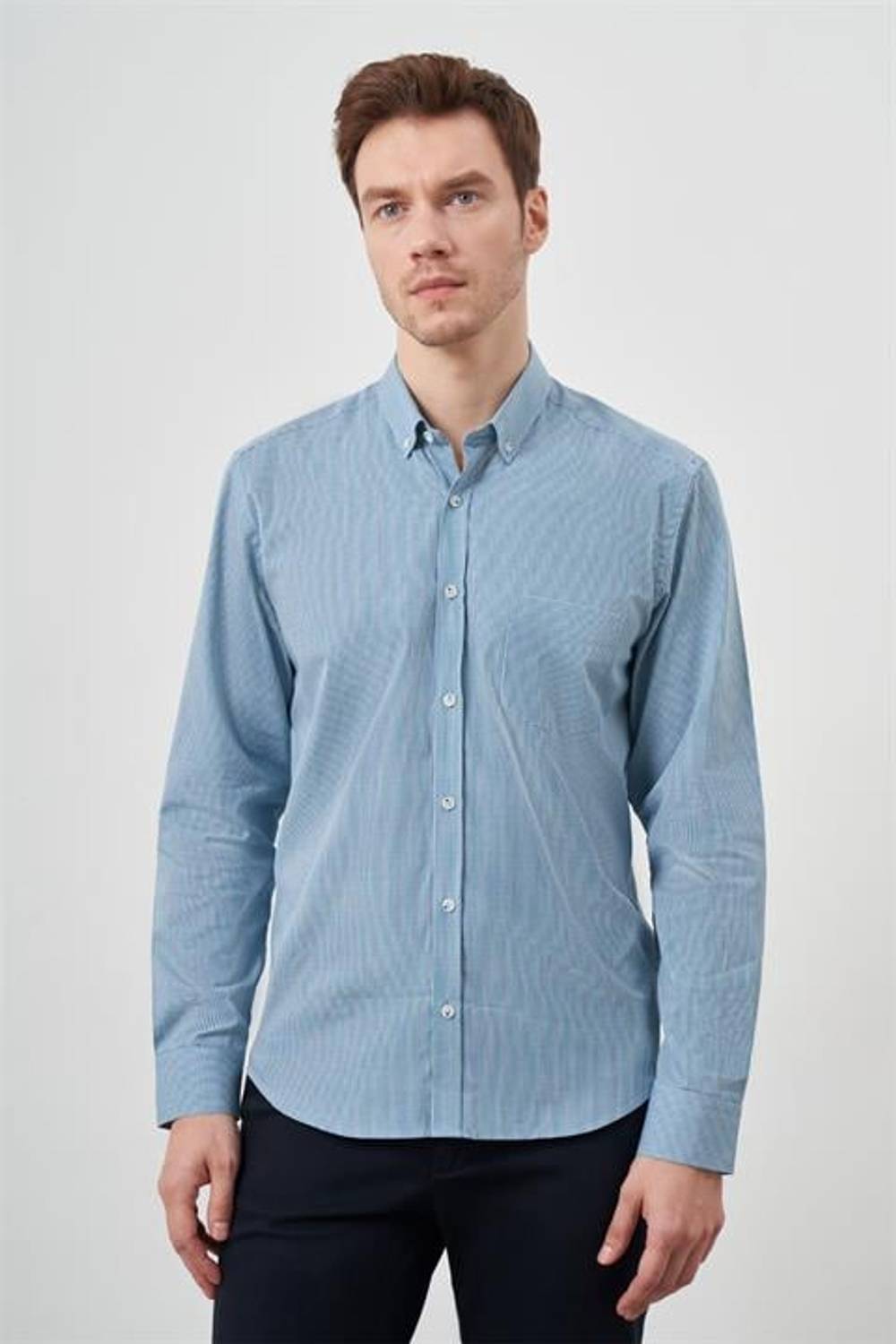 Мужская красная рубашка с клетчатым узором, кнопками и воротником, 100% хлопок, регулярный крой, длинные рукава, карман, разные размеры