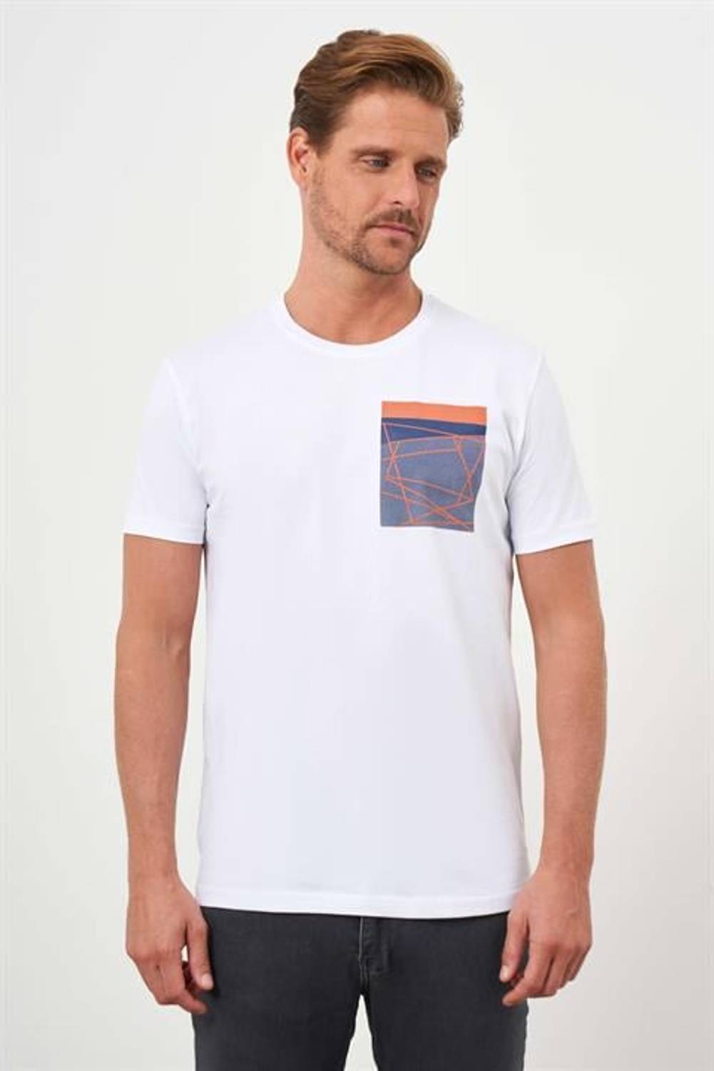 Morven Erkek Beyaz Trend Süprem Baskılı Bisiklet Yaka Dynamic Fit T-Shirt