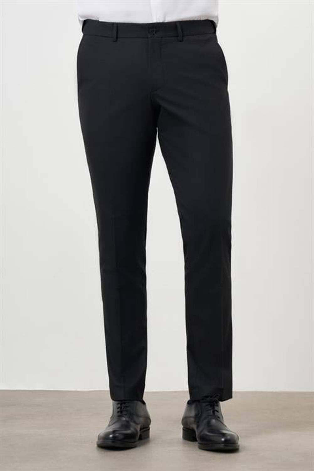 Чоловічі чорні класичні штани з вовни Dynamic Fit з прямим кроєм