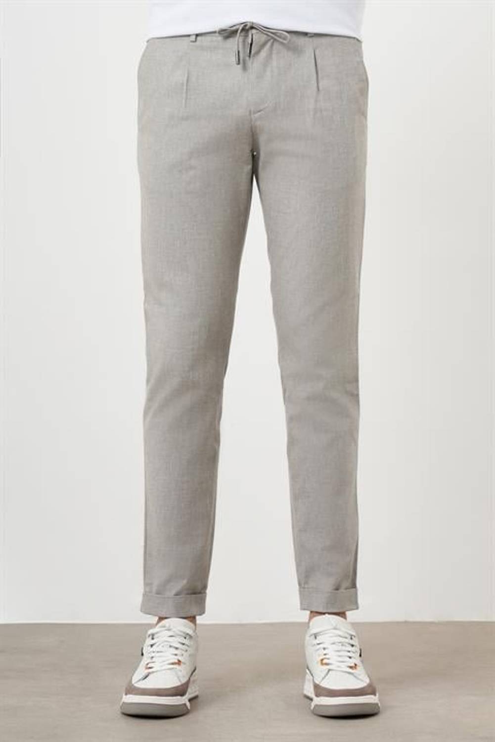 Morven Erkek Yeşil Pamuk Keten Trend İpli Jogger Slim Fit Spor Pantolon