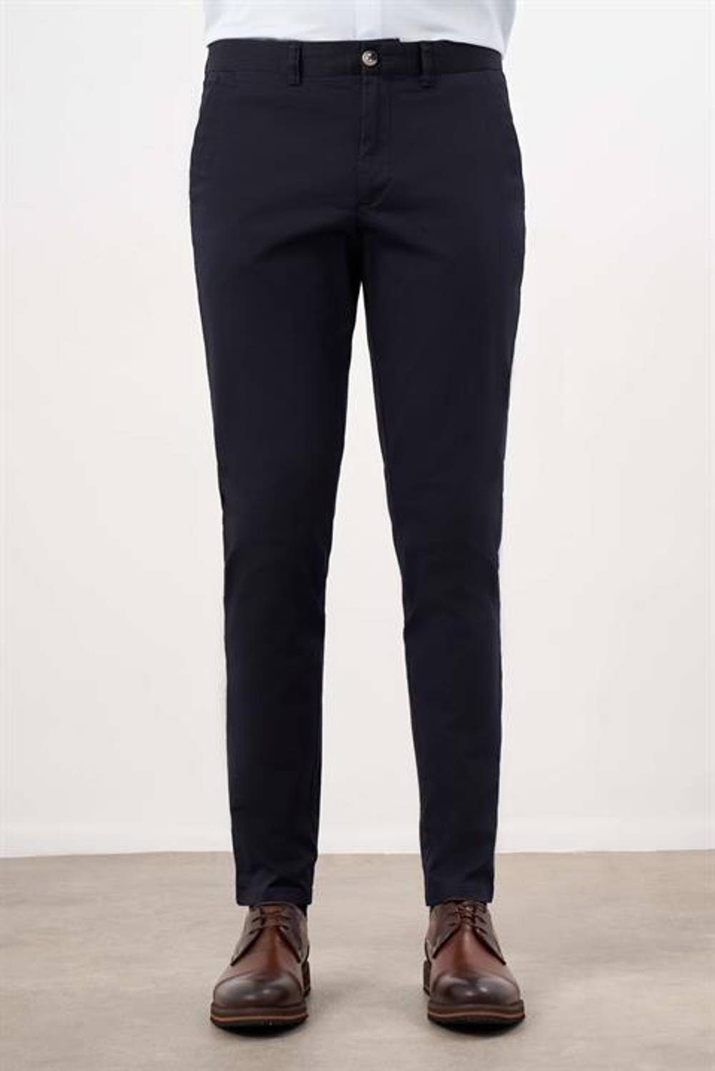 Morven Erkek Lacivert Mevsimlik Pamuk Yan Cep Slim Fit Chino Pantolon