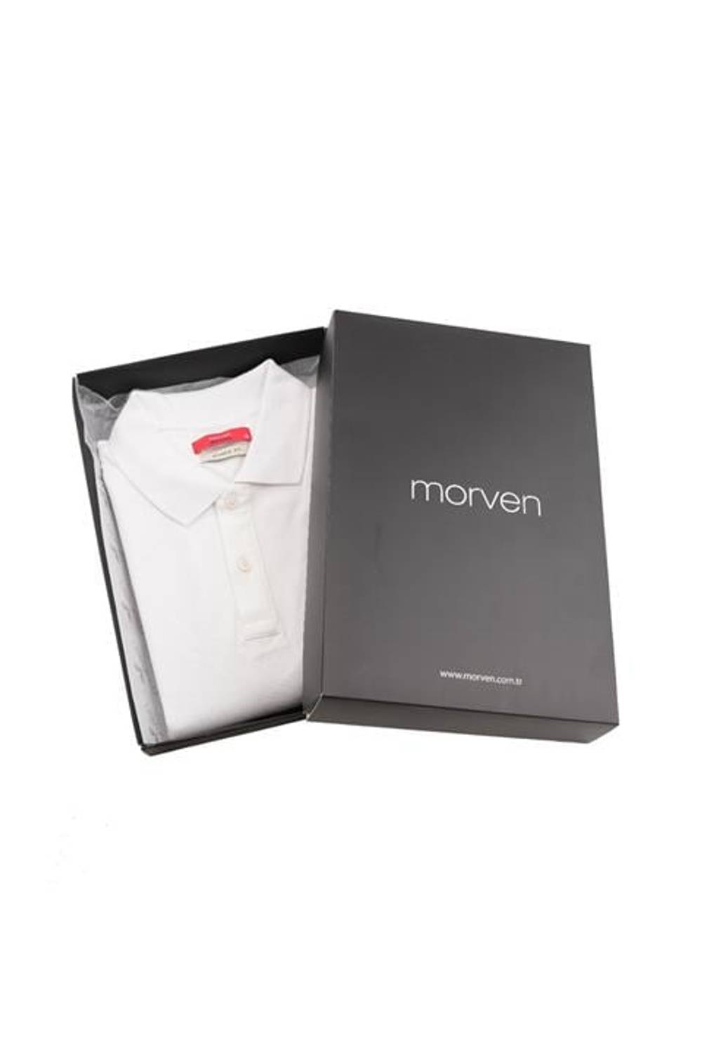 White Basic Plain 100% Cotton Relaxed Fit Short Sleeve Polo Shirt in Gift Box for Men