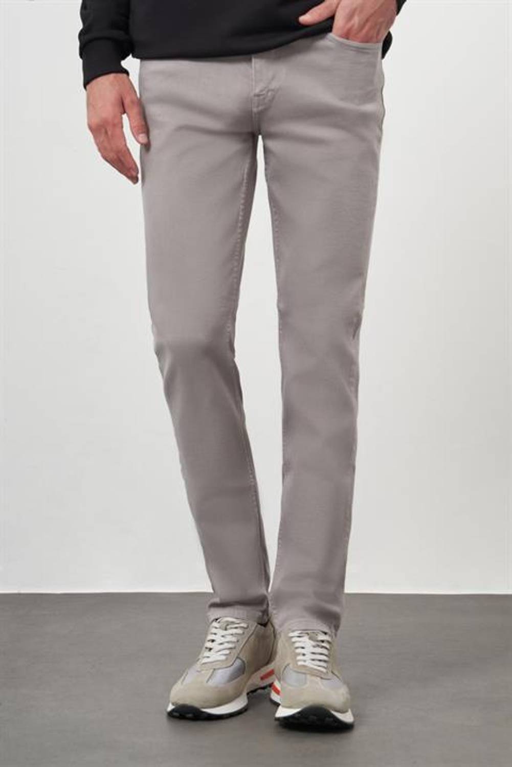 Morven Erkek Gri Mevsimlik Pamuk 5 Cep Dynamic Fit Jean Pantolon