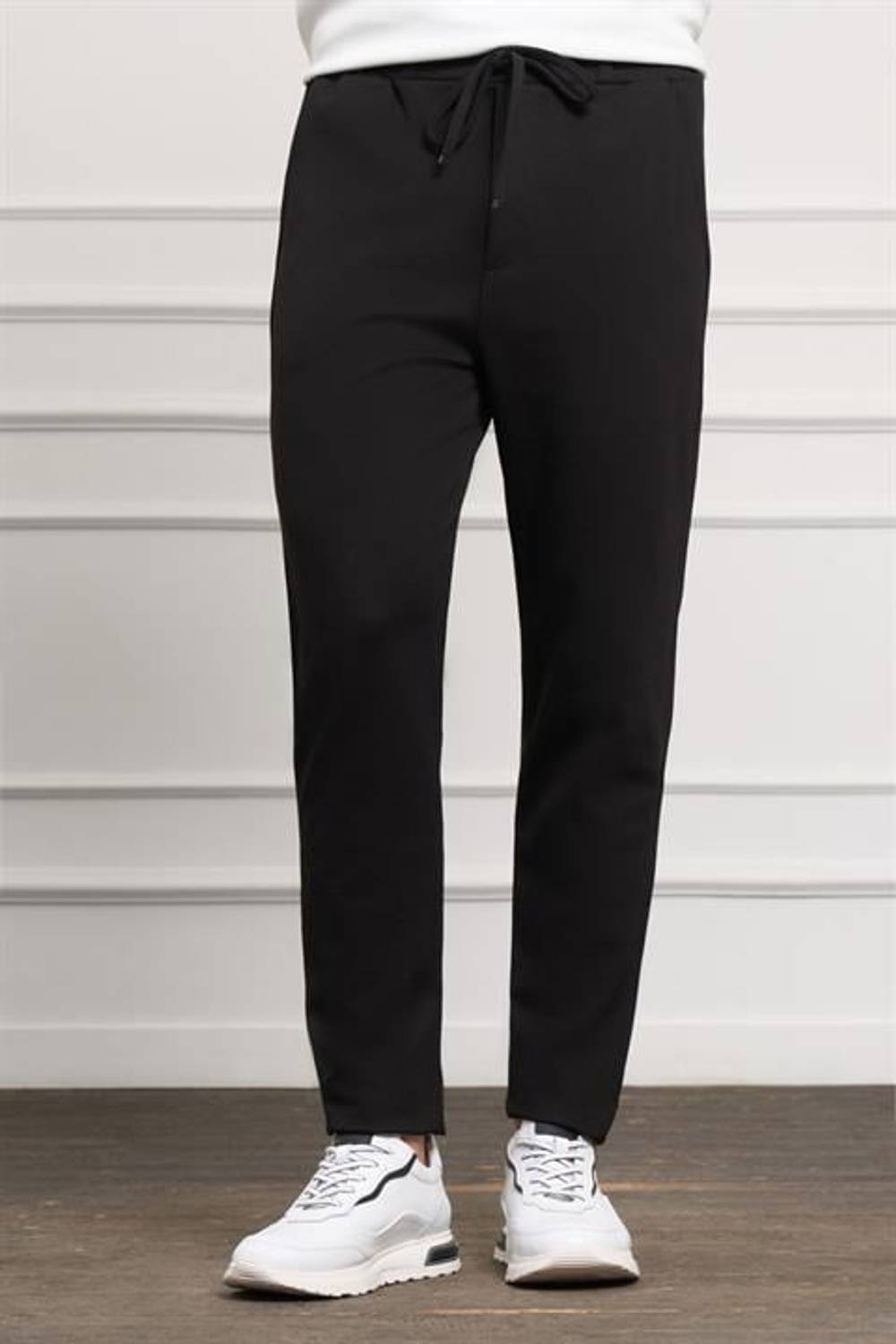 Morven Erkek Siyah Slim Fit  Lastikli Jogger Pantolon