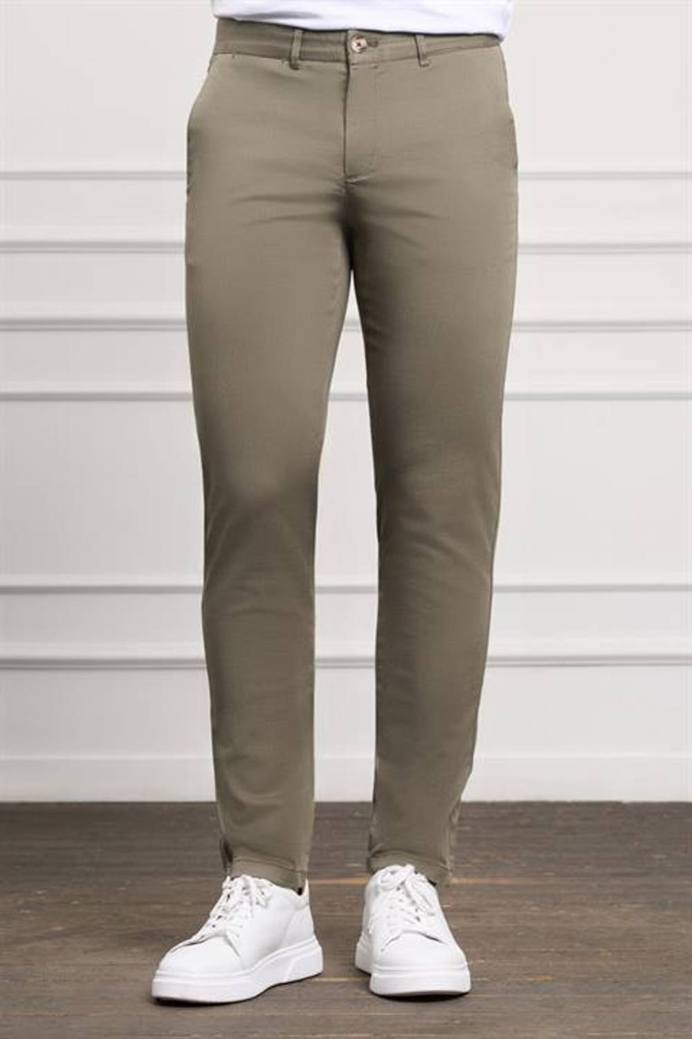 Morven Erkek Yeşil Slim Fit Chino Pantolon