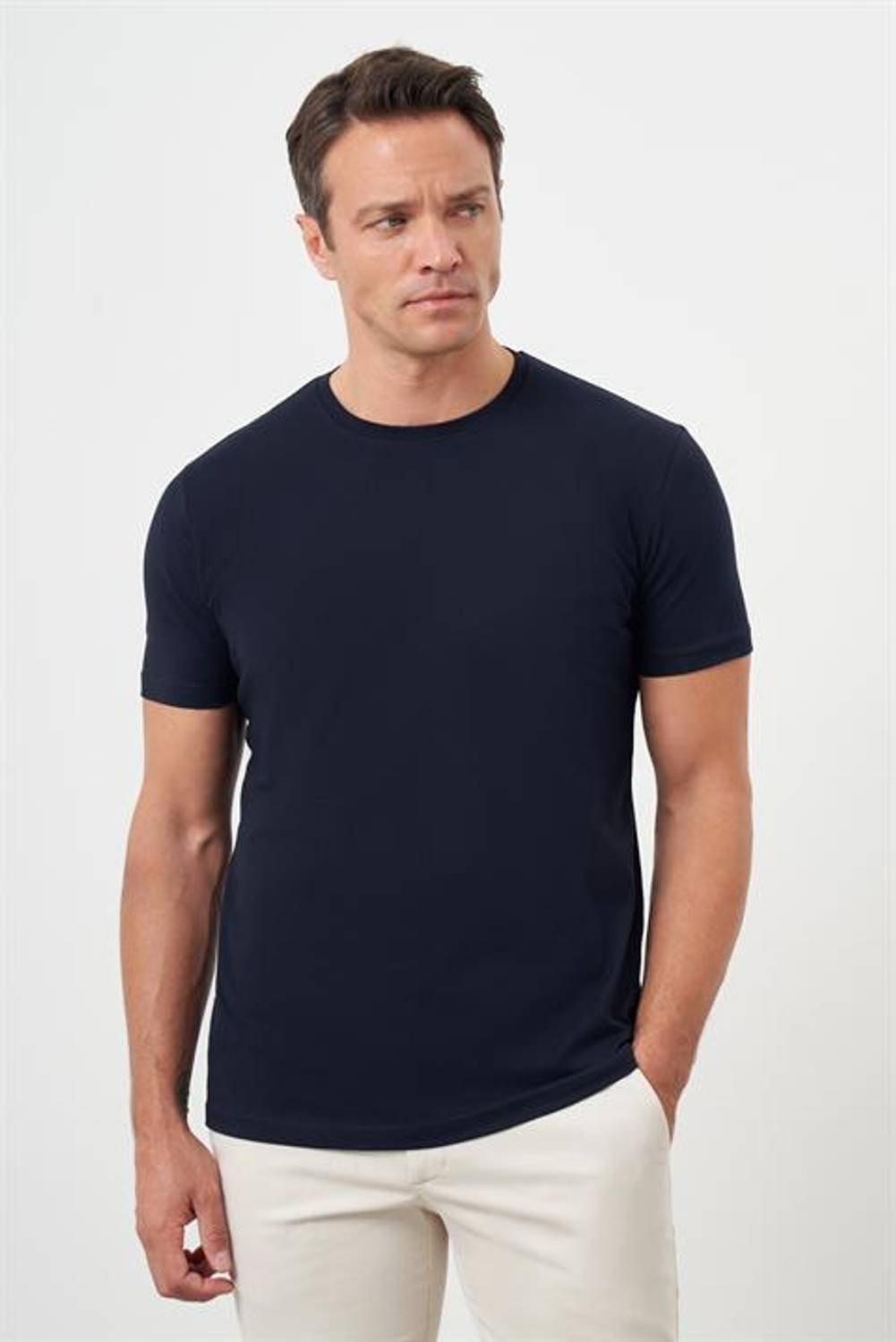 Morven Erkek Lacivert Trend Polo Yaka Classic Regular Fit T-Shirt