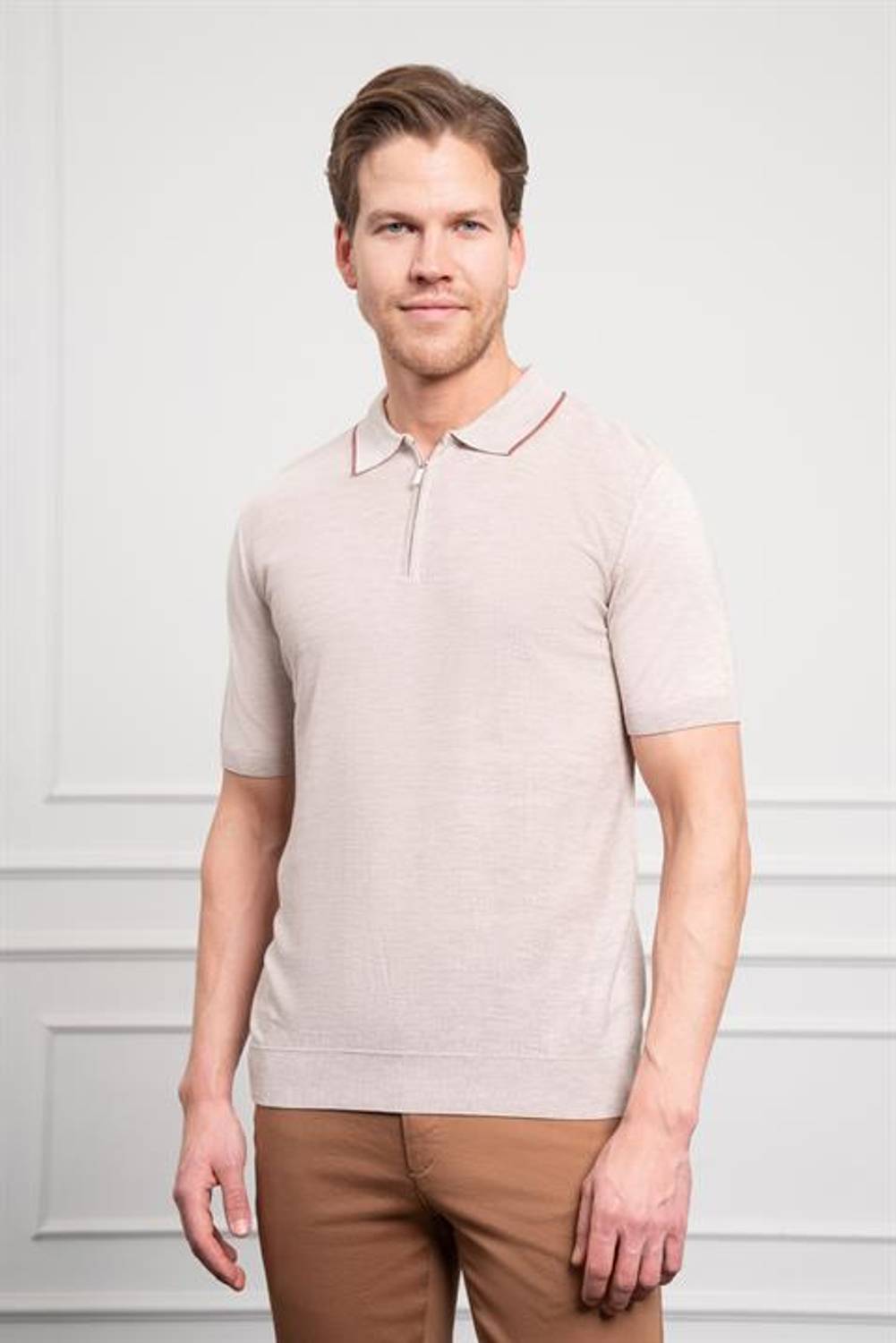 Morven Erkek Kemik Trend  Polo Yaka Dinamik Fit Rahat Kesim T-Shirt