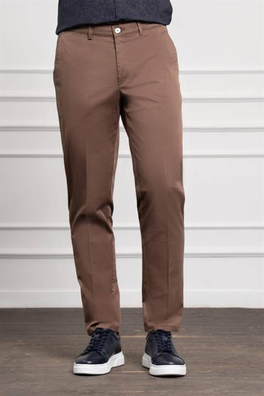 Morven Erkek Vizon Dynamic Fit Chino Pantolon