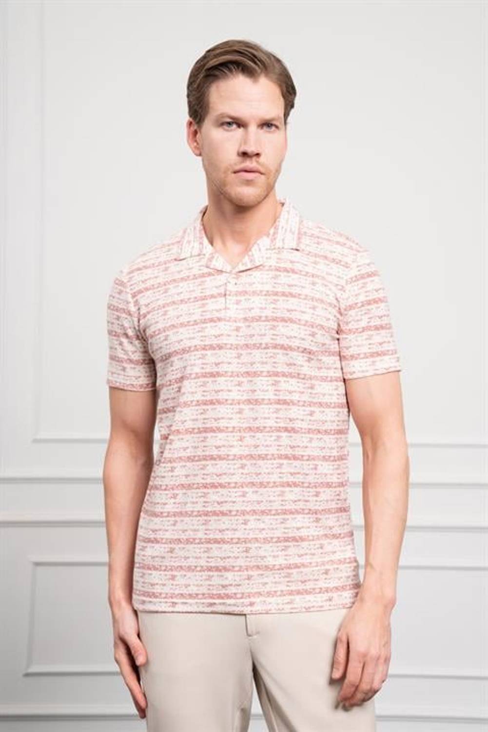 Morven Erkek Kiremit Trend Dynamic Fit Rahat Kesim Polo Yaka T-Shirt