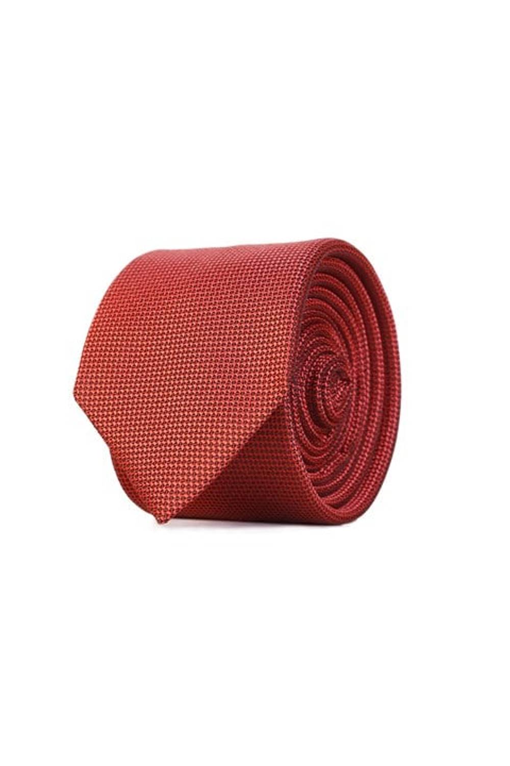  Morven Men's Red Basic Jacquard Tie