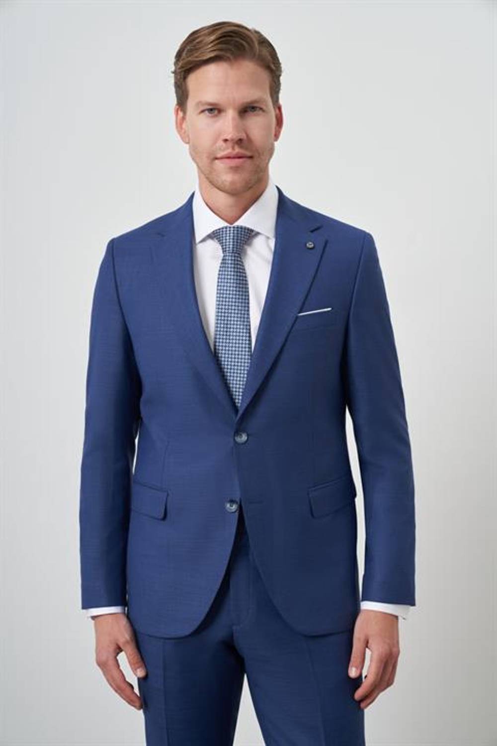 Morven Erkek Parlement Poliviskon Slim Fit Mono Yaka Takım Elbise