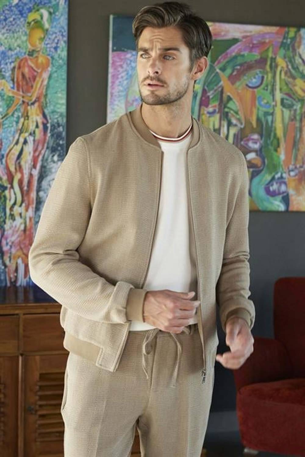 Morven Erkek Bej Mevsimlik Worker Dynamic Fit Gömlek Ceket