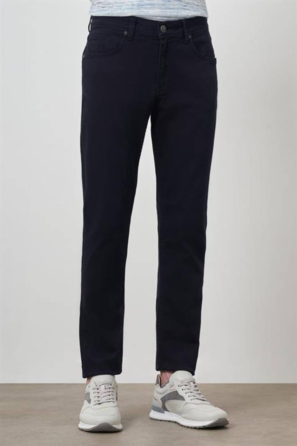 Morven Erkek Lacivert Pamuk 5 Cep Slim Fit Jean Kot Pantolon