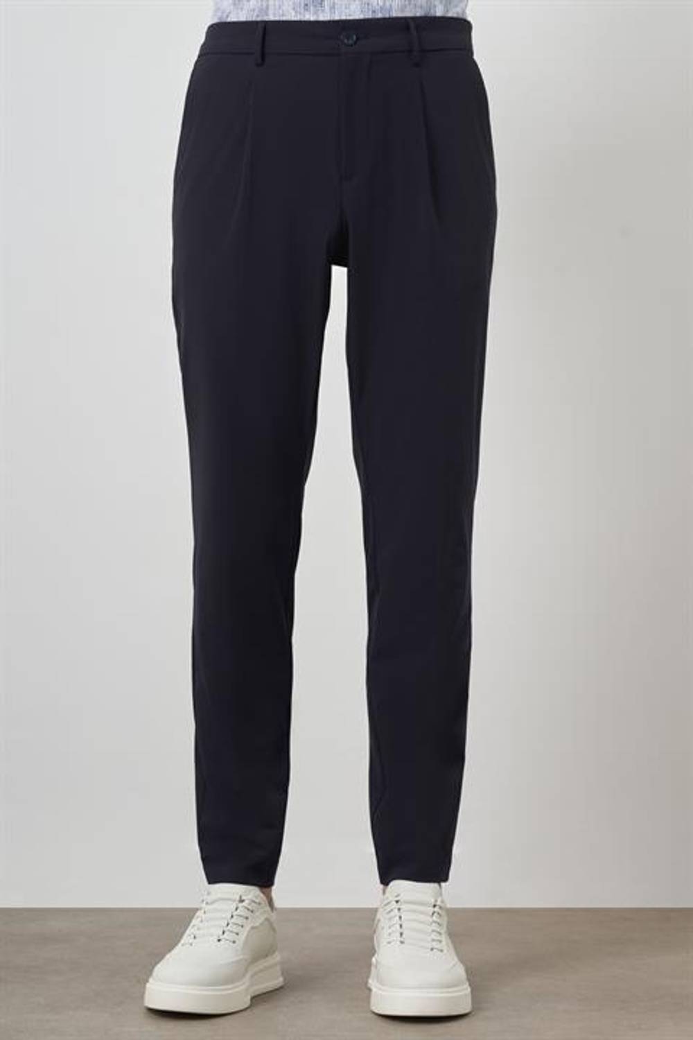 Morven Erkek Lacivert Trend Slim Fit Tam Lastik Pantolon