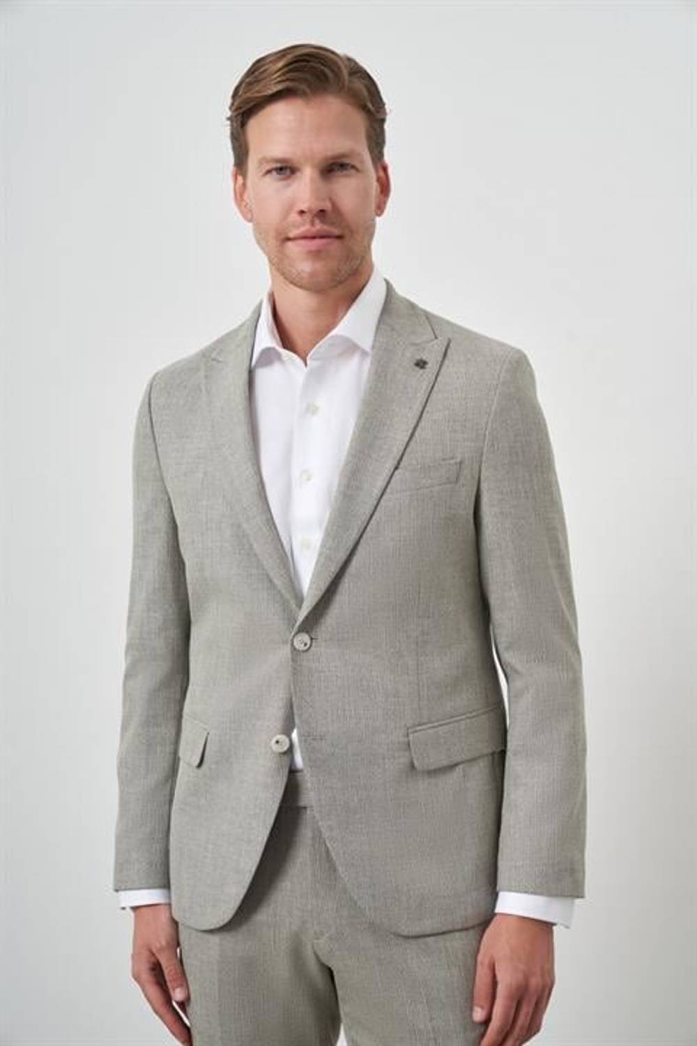 Morven Erkek Yeşil Trend Poliviskon Slim Fit Sivri Yaka Takım Elbise