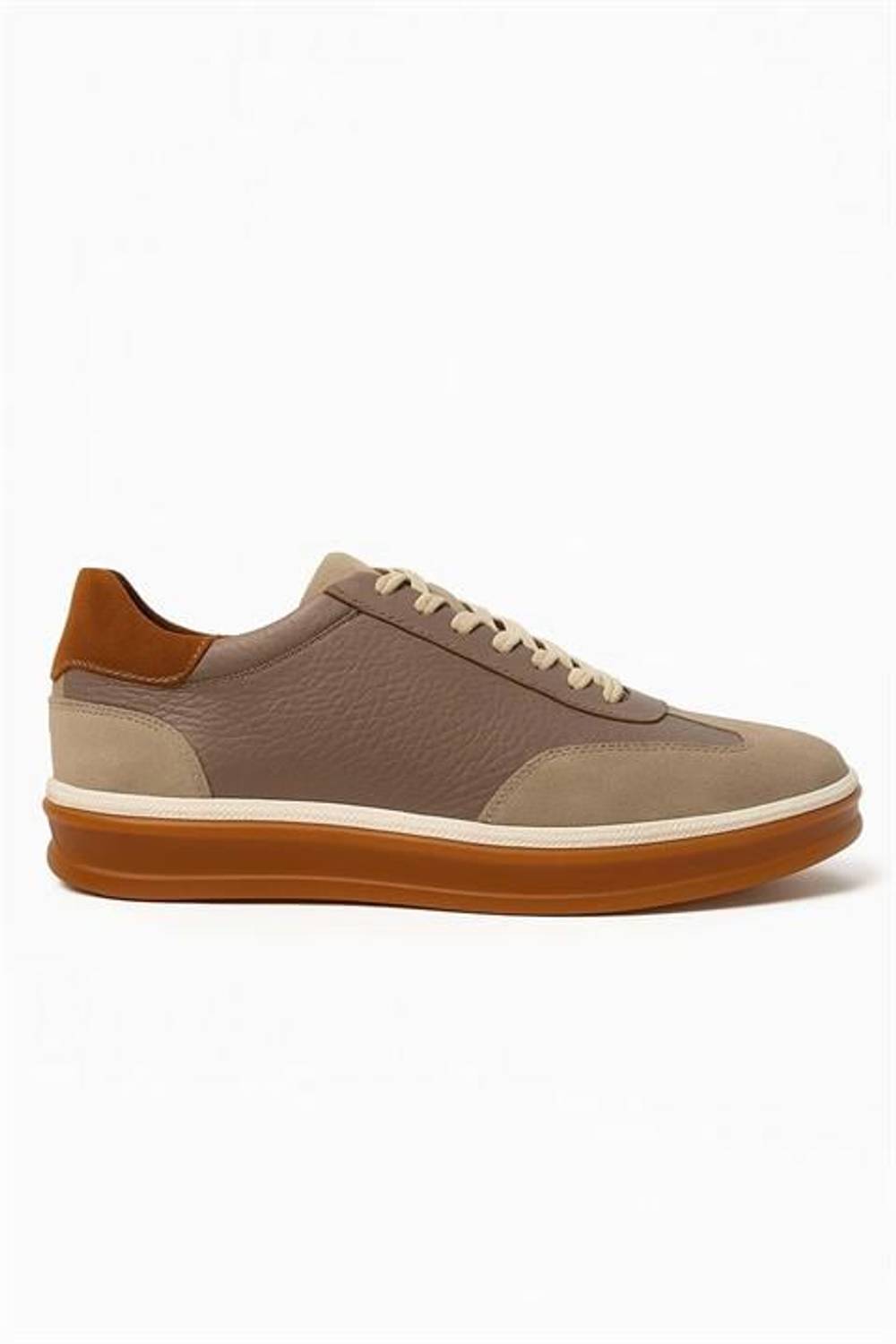 Morven Erkek Bej Mevsimlik Casual Deri Ayakkabı
