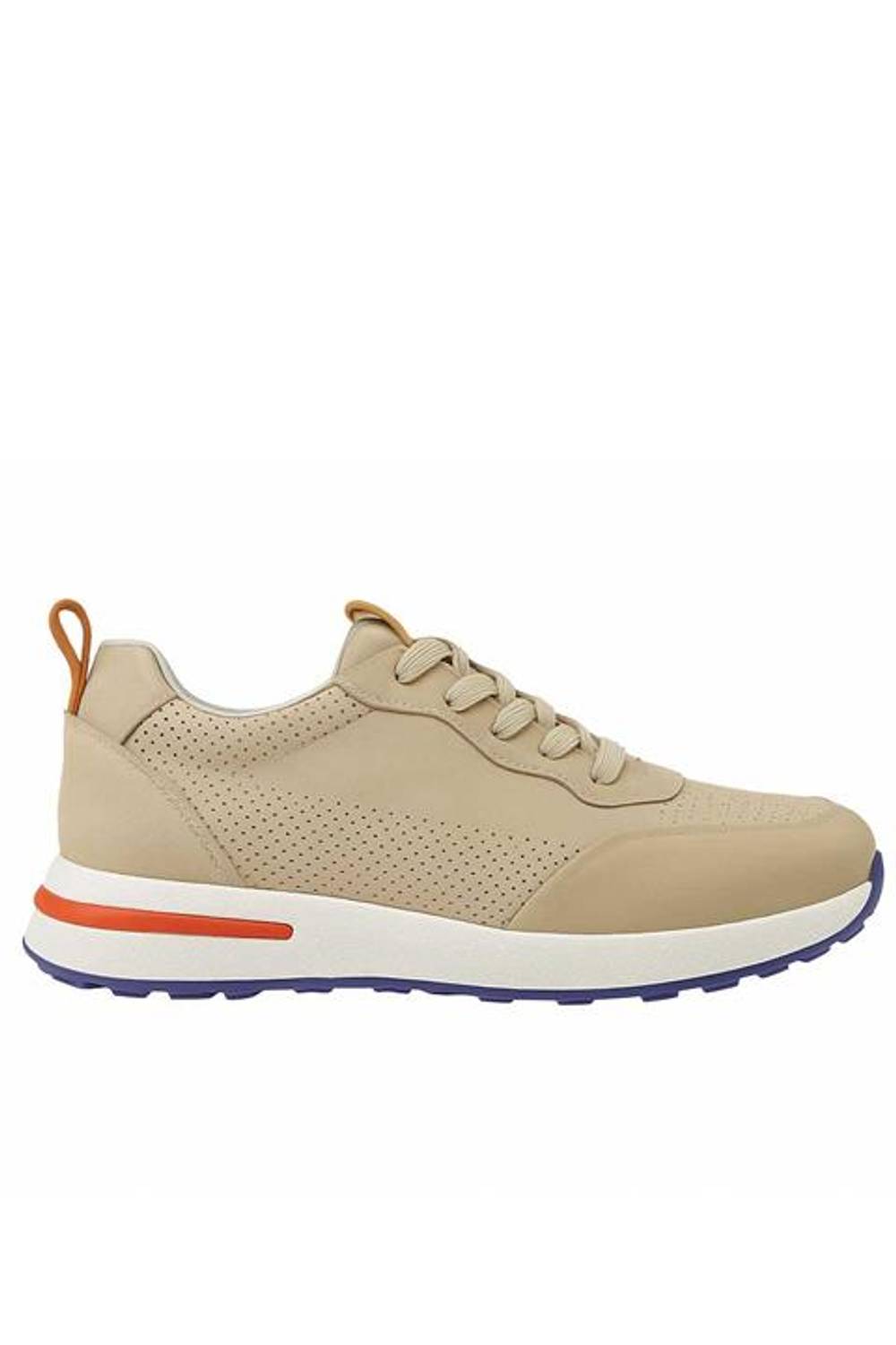 Morven Erkek Bej Mevsimlik Casual Deri Spor Ayakkabı