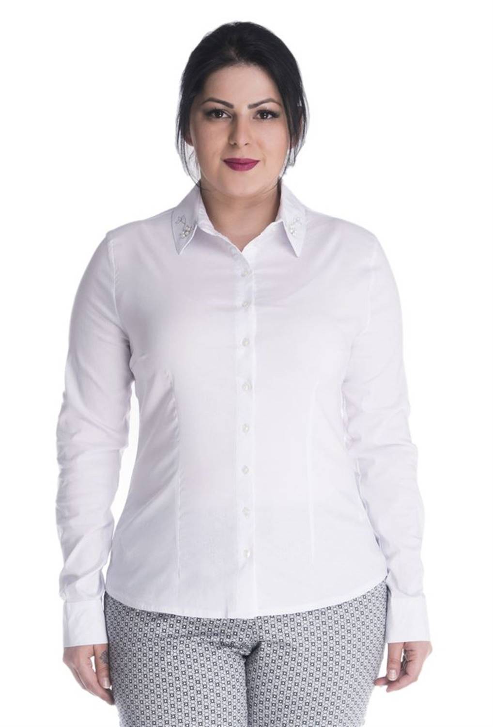 Embroidered Long Sleeve Shirt