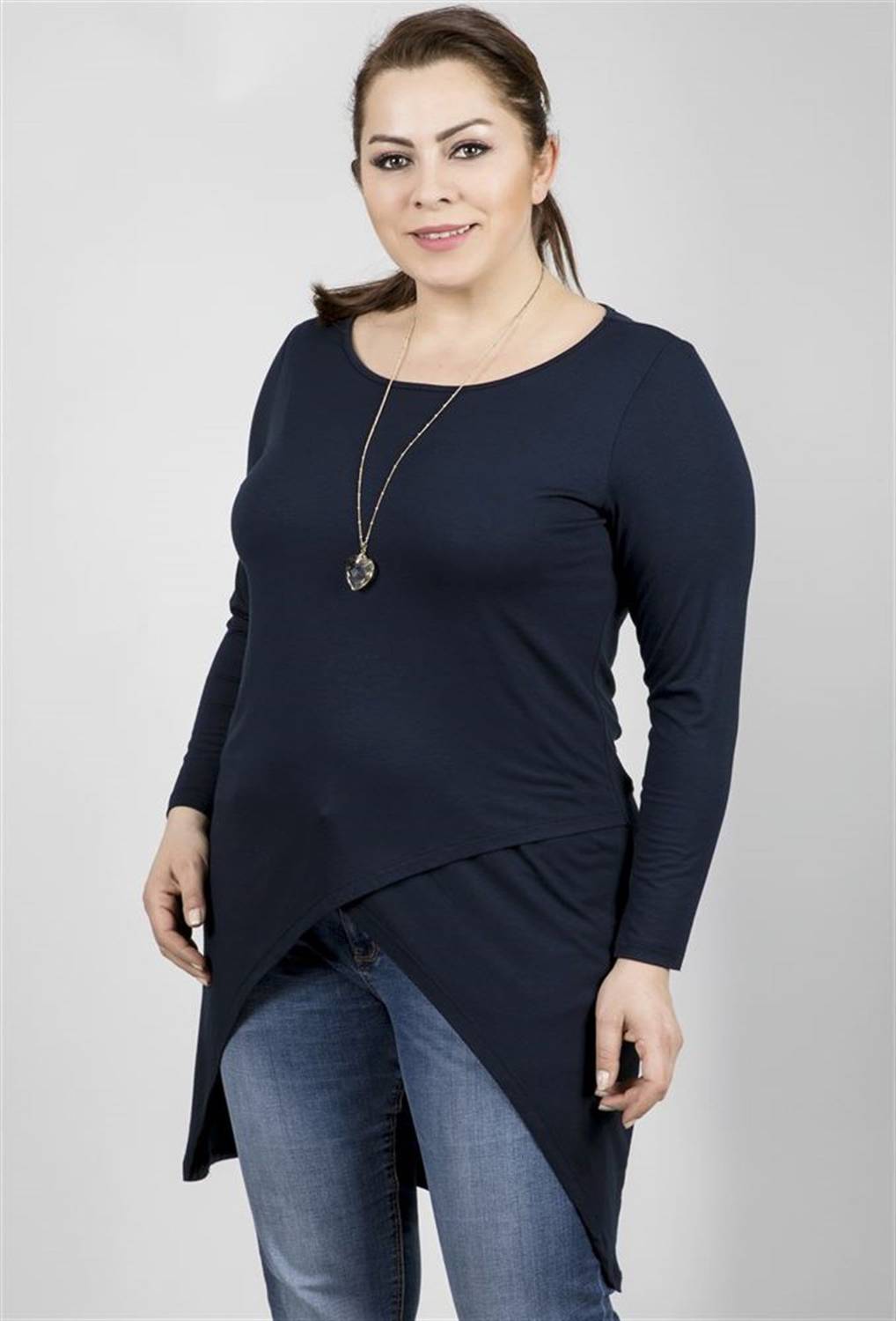 Front Asymmetrical Long Tunic