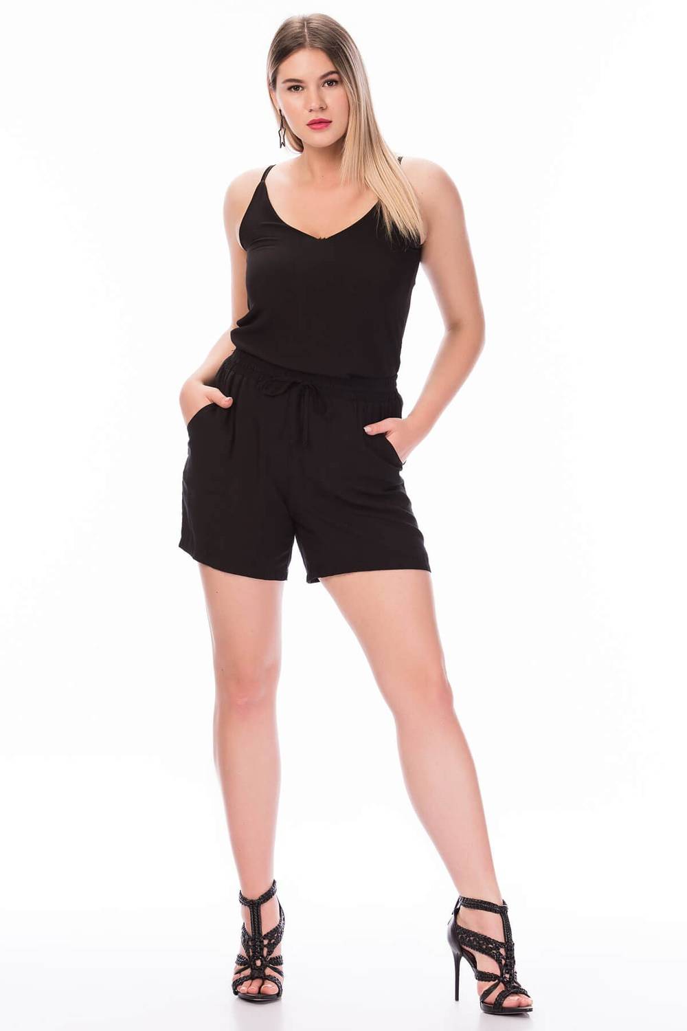 Beli Lastikli Cepli Şort