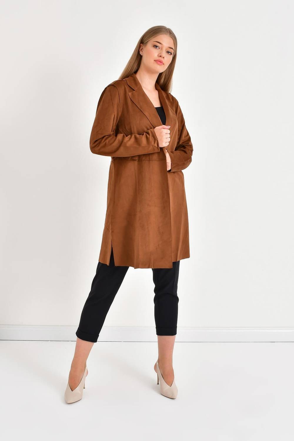 Suede Long Jacket