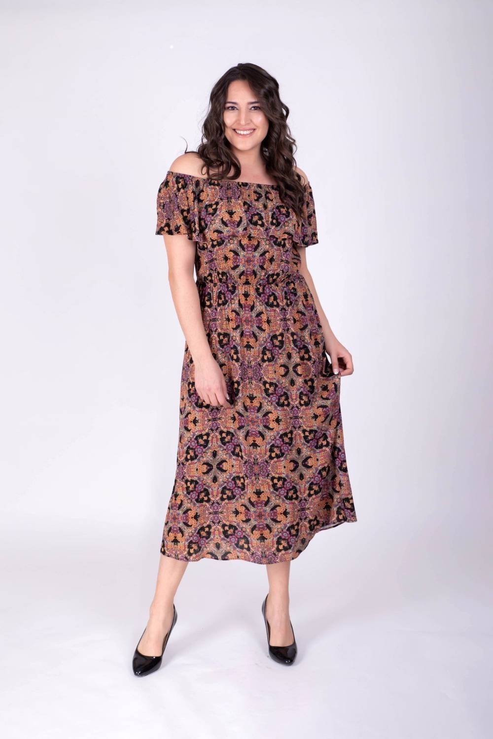 Off Shoulder Ruffle Dress